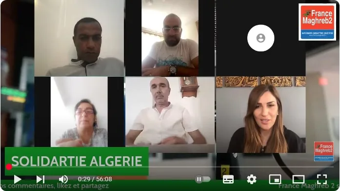 Discussion en ligne sur la solidarité en Algérie.