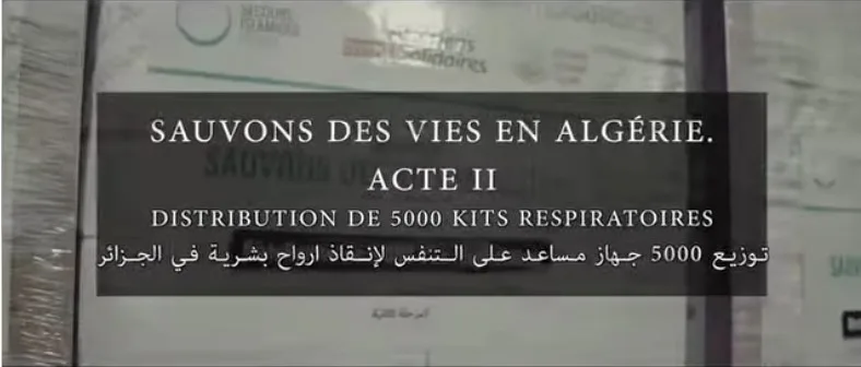 Distribution de 5000 kits respiratoires en Algérie.