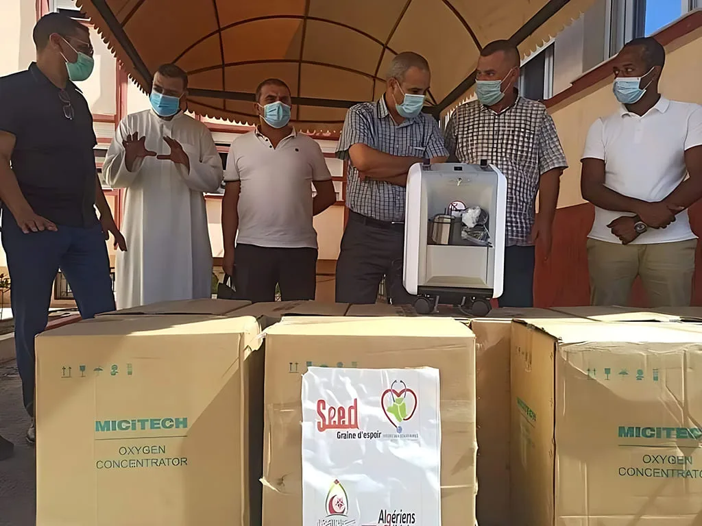 Distribution de concentrateurs d'oxygène.